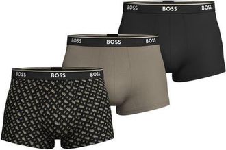 BOSS Assorted 3-Pack Stretch Cotton Trunks in Open Brown at Nordstrom, Size Xx-Large