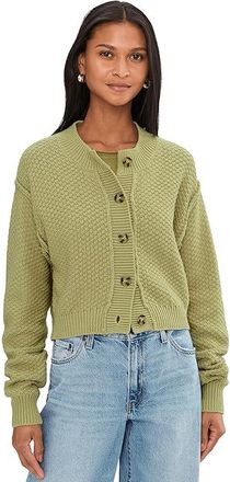 Free People Lila Cardi Womens Clothing Whispering Willow : LG (Womens 12-14), Acrylic/Cotton