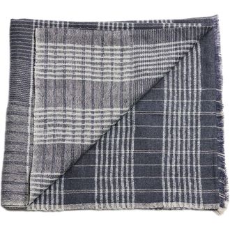 Studio Variously Soft Handwoven Merino Throw in Navy at Nordstrom