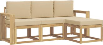 vidaXL Conjunto De Sof&aacute;s De Exterior 4 Uds. Vidaxl