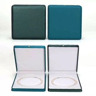 OEM (verde, Azul) Joyero De Dos Piezas De Piel Sint&eacute;tica, Caja Para Exhibir/guardar Collares De Perlas, Ideal Para El Hogar Y Como Decoraci&oacute;n -crezuo