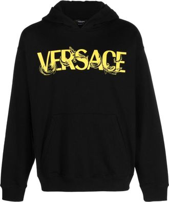 Versace Black Logo Fleece Hoodie