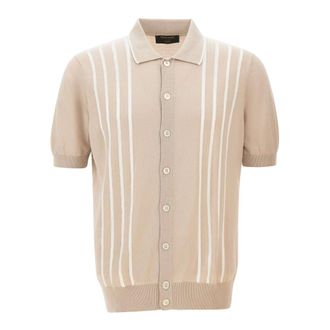 Gran Sasso Polo Shirt - male - Gran Sasso - Polo Shirts - Beige - XL - Tops