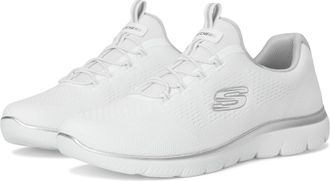 Skechers Womens Summits - Radiant Flow, White Silver, 9.5