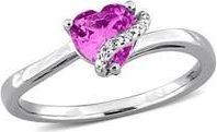 Delmar Semiprecious Stone & Diamond Heart Ring in Pink at Nordstrom Rack, Size 8
