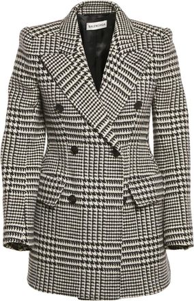 Balenciaga pied-du-poul pattern blazer - Black