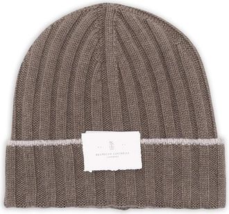 Brunello Cucinelli Ribbed-knit Cashmere Beanie Hat