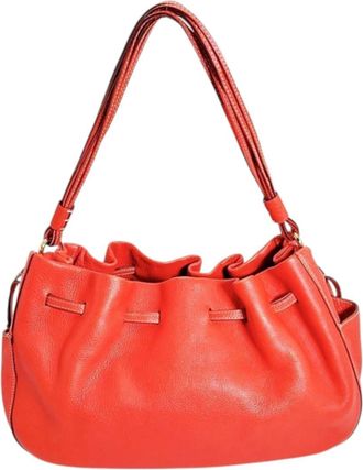 Kate Spade New York Red Color Leather Handbag Tote Bag (Pre-Owned)