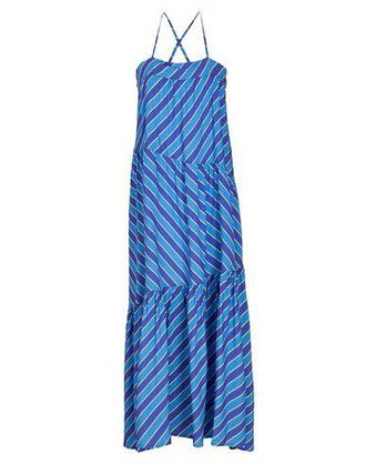 8 by YOOX PRINTED SPAGHETTI MAXI DRESS