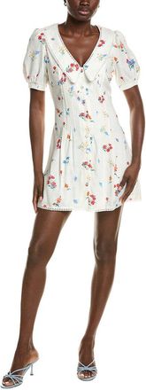 Wayf Linen-Blend Mini Dress