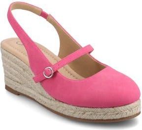 Journee Collection Asmyna Wedge Espadrille Pump in Hot Pink at Nordstrom Rack, Size 7.5