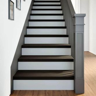 vidaXL Vidaxl - Pelda&ntilde;os De Escalera 16 Uds Madera Maciza Roble Marr&oacute;n Oscuro
