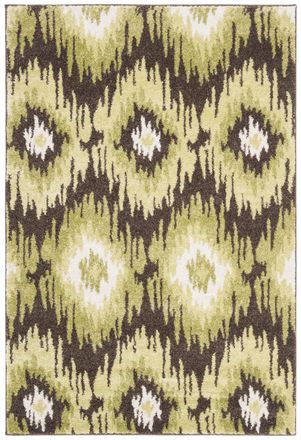 Safavieh Alfombra marr&oacute;n oscuro/verde 122 x 183 cm