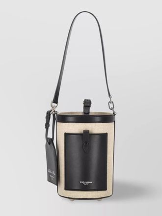Dolce & Gabbana canvas messenger bag adjustable strap