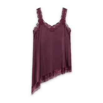 Fiorella Rubino Tops, Dames, Rood, S, Satijn, Sleeveless Tops