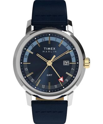 Timex Marlin Mens Blue Watch TW2Y47900 Leather - One Size