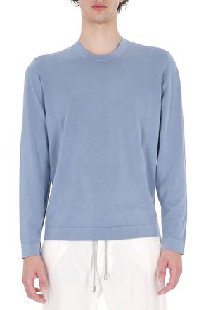 Drumohr Aviation Blue Long-Sleeve Frosted T-Shirt