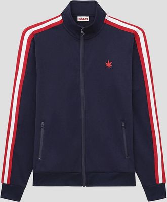 Boast Mens Tipped Warm-Up Jacket In Navy