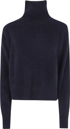 C.T. Plage Jersey de cuello alto de manga larga - Knitwear - Mujer - Negro - XS
