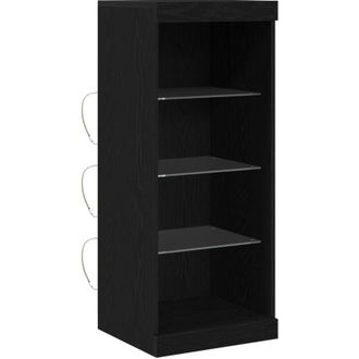 vidaXL Sideboard Black oak 41 x 37 x 100 cm Engineered Wood Vidaxl