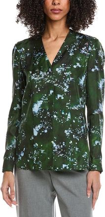 Lafayette 148 New York Printed Silk Blouse