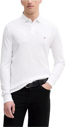 Tommy Hilfiger 1985 Regular LS Polo - Heren - Polos - Wit - 2XL - Katoen - Tops