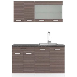 Vicco Cocina Vers&aacute;til R-line, Precioso Gris/blanco, 140 Cm, Et Antracita, Vicco