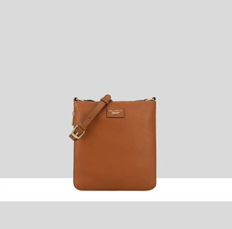 Paul Costelloe Womens Laterale Leather Cross Body Bag - Brown - One Size