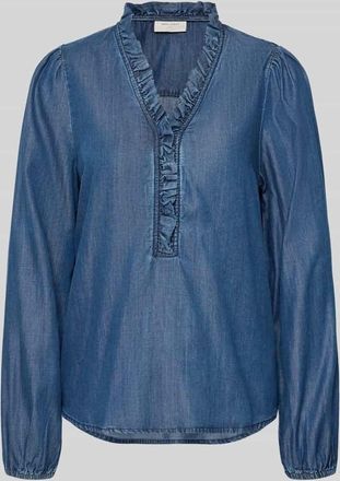 Freequent Regular Fit Bluse in Denim-Optik Modell Wilke in Blau, Gr&ouml;&szlig;e XL