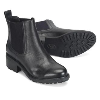 S&ouml;fft Martha Boots Womens Black Leather Round Toe Ankle Chelsea ZOGG3617