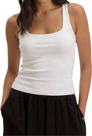 Velvet Melani Tank Top In White