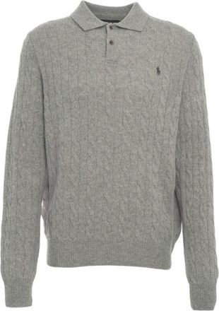 Polo Ralph Lauren Cable Knit Sweater With Polo Neck