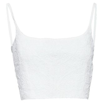 Jil Sander Floral Embroidery Crop Top