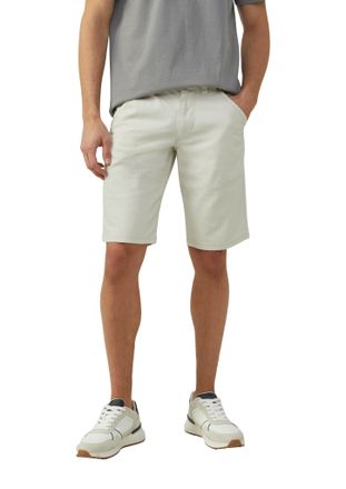 s.Oliver Bermudas S.OLIVER, Herren, Gr. 30, N-Gr, weiss (cloudy wei&szlig;), Obermaterial: 98% Baumwolle, 2% Elasthan, unifarben, regular fit kniefrei, Hosen Bermuda