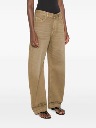 The Attico Wide-Leg Denim Jeans - Tan