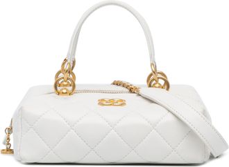 Chanel Pre-owned Womens Quilted Leather Top Handle Bag - White - One Size