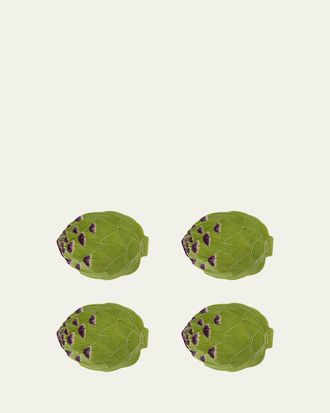 Bordallo Pinheiro Artichoke Plates, Set of 4