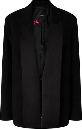 Pinko Blazer con revers a scialle - Nero