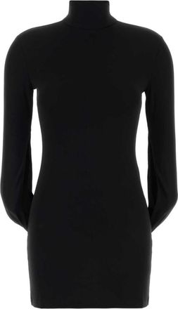 Alexander Wang Black Mock Neck Mini Dress