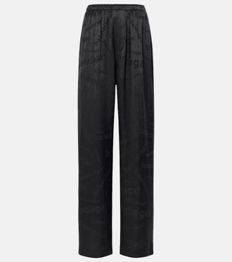 Balenciaga Pantaloni a gamba larga in seta