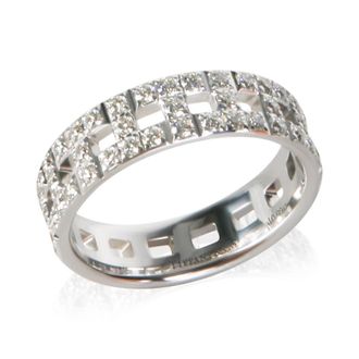 Tiffany & Co. Pre-Owned Tiffany & Co. White Gold Diamond Tiffany T True Wide Ring