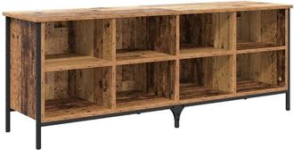vidaXL Shoe Cabinet Old Wood 131 x 35 x 50 cm Engineered Wood and Iron vidaXL