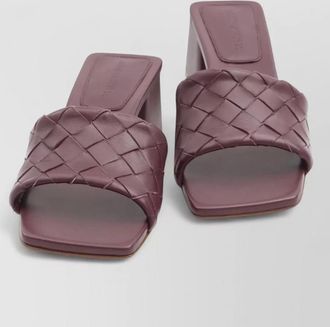 Bottega Veneta lambskin intrecciato mules