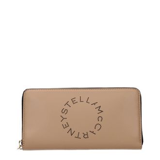 Stella McCartney Stella Mc Cartney Damens Geldb&ouml;rsen aus &Ouml;ko-Leder in Beige/Blush