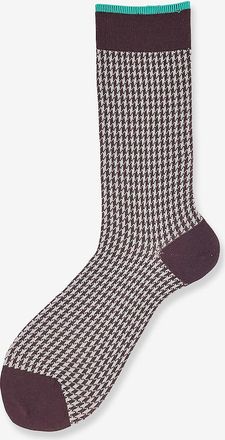 Alto Milano Gemusterte Socken aus Baumwolle und Kaschmir Boby