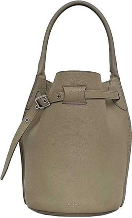Celine Beige Leather Handbag Pouch Tote Bag (Pre-Owned)