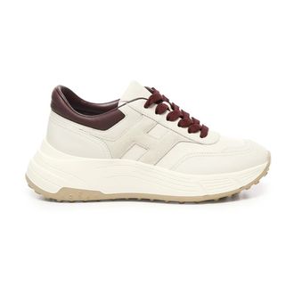 Hogan Sneakers, female, Beige, Size: 7 1/2 US Memory Foam Sneakers Cream Bordeaux