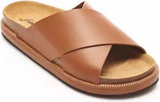 Free People Womens Sidelines Footbed Sandals In Tan