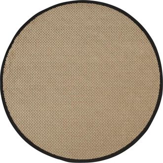 Maisons du monde Alfombra redonda de polipropileno tejido beige y negro D. 160
