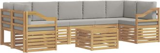 vidaXL Conjunto De Sof&aacute;s De Exterior 8 Uds. Blanco Y Gris Claro Vidaxl